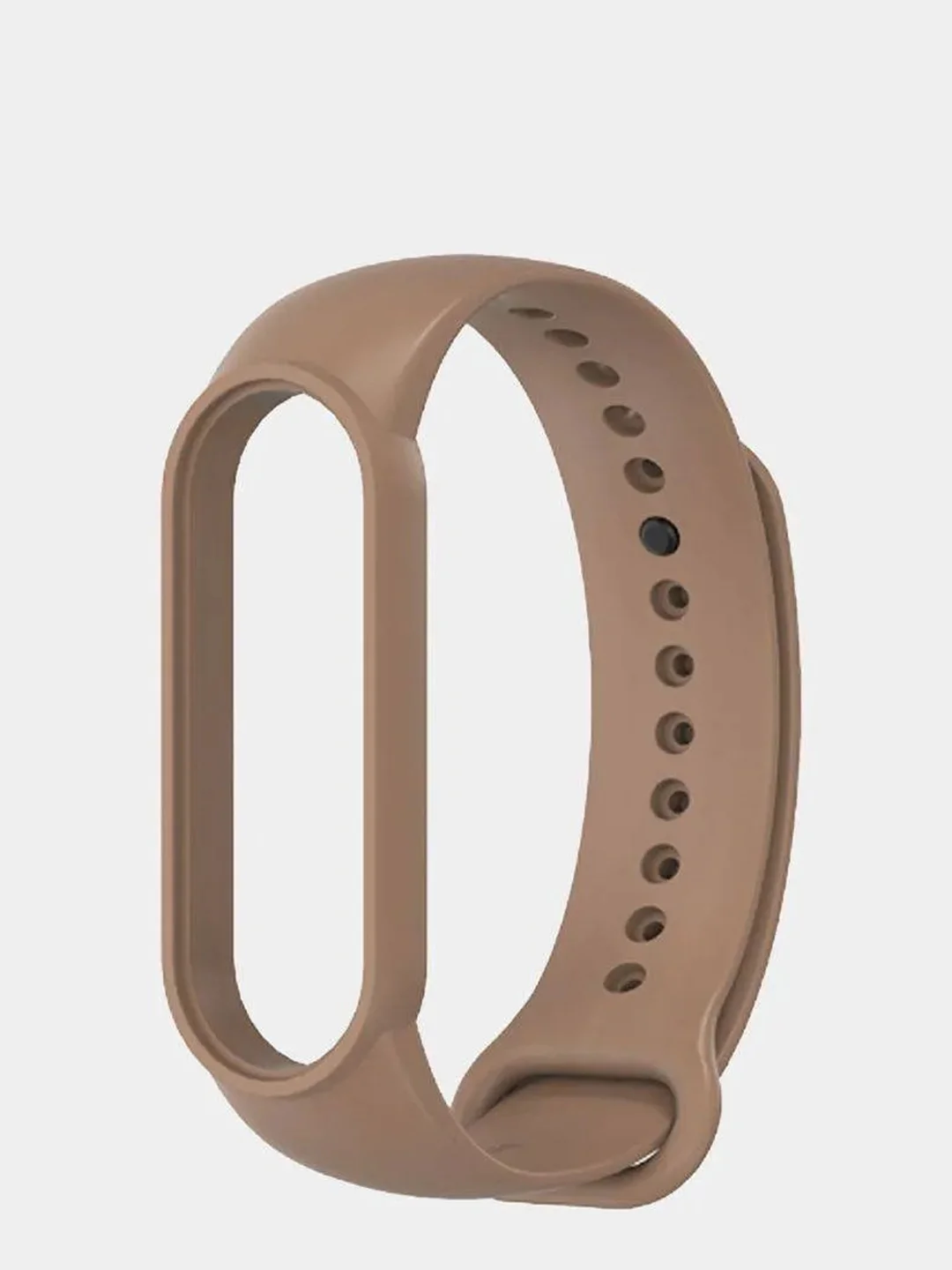 Коричневый силиконовый ремешок для Xiaomi Mi Band 5 и Mi Band 6
