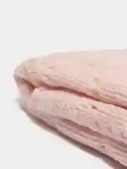 Розовый детский плед, вязаный, хлопковый