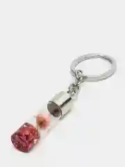 Кораллово-розовый брелок для ключей "Вечный цветок", подвеска