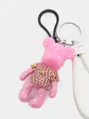 Белый брелок "Мишка" для ключей
