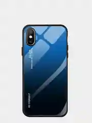 Темно-синий чехол градиентный из закалённого стекла на iPhone 12 Pro Max,12/12Pro,11,11 Pro,XR, 12mini