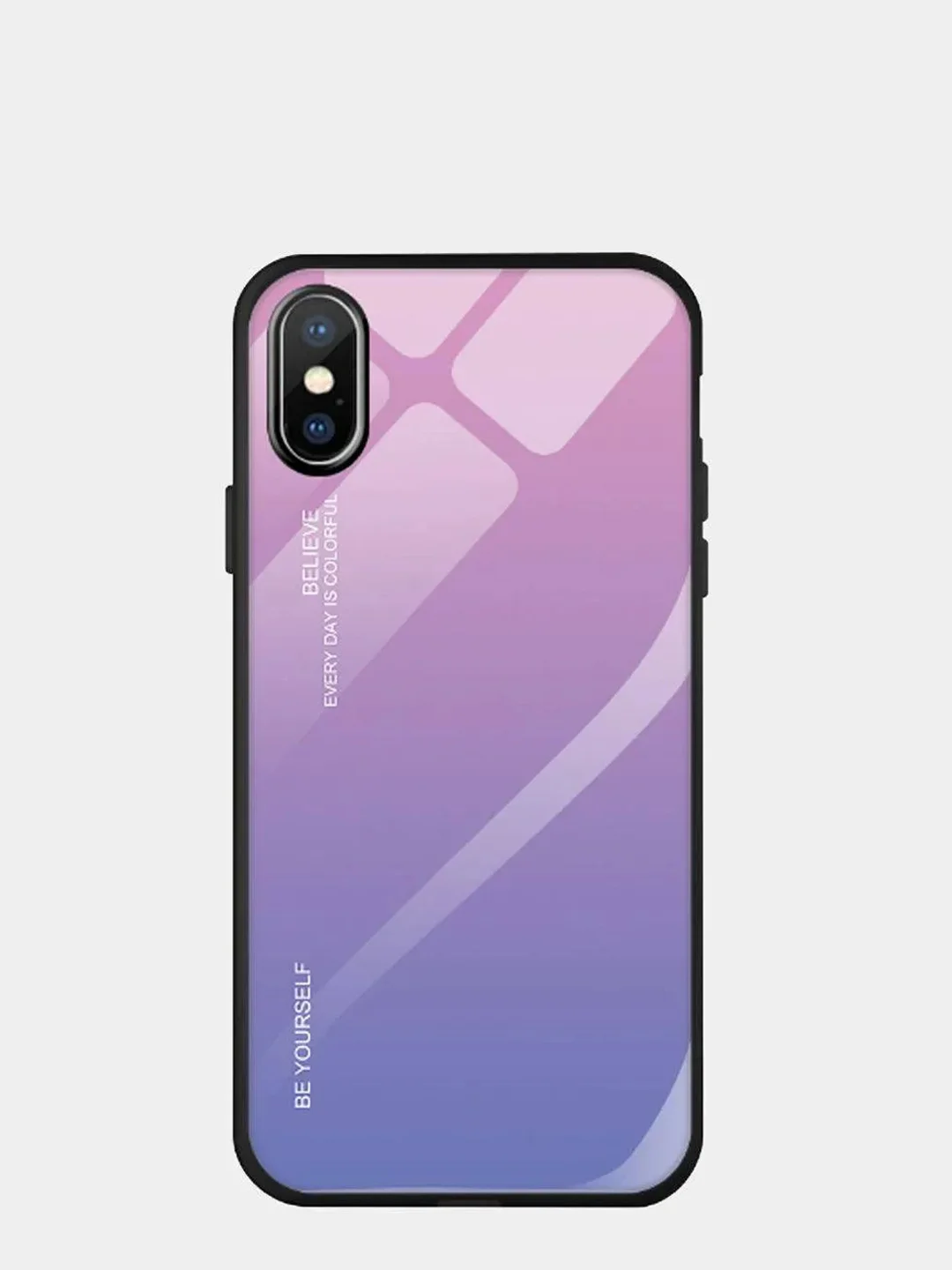Сиреневый чехол градиентный из закалённого стекла на iPhone 12 Pro Max,12/12Pro,11,11 Pro,XR, 12mini