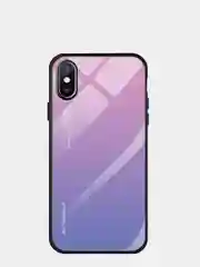 Сиреневый чехол градиентный из закалённого стекла на iPhone 12 Pro Max,12/12Pro,11,11 Pro,XR, 12mini