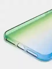 Зеленый чехол iPhone XR, Xs Max силиконовый прозрачный с градиентом
