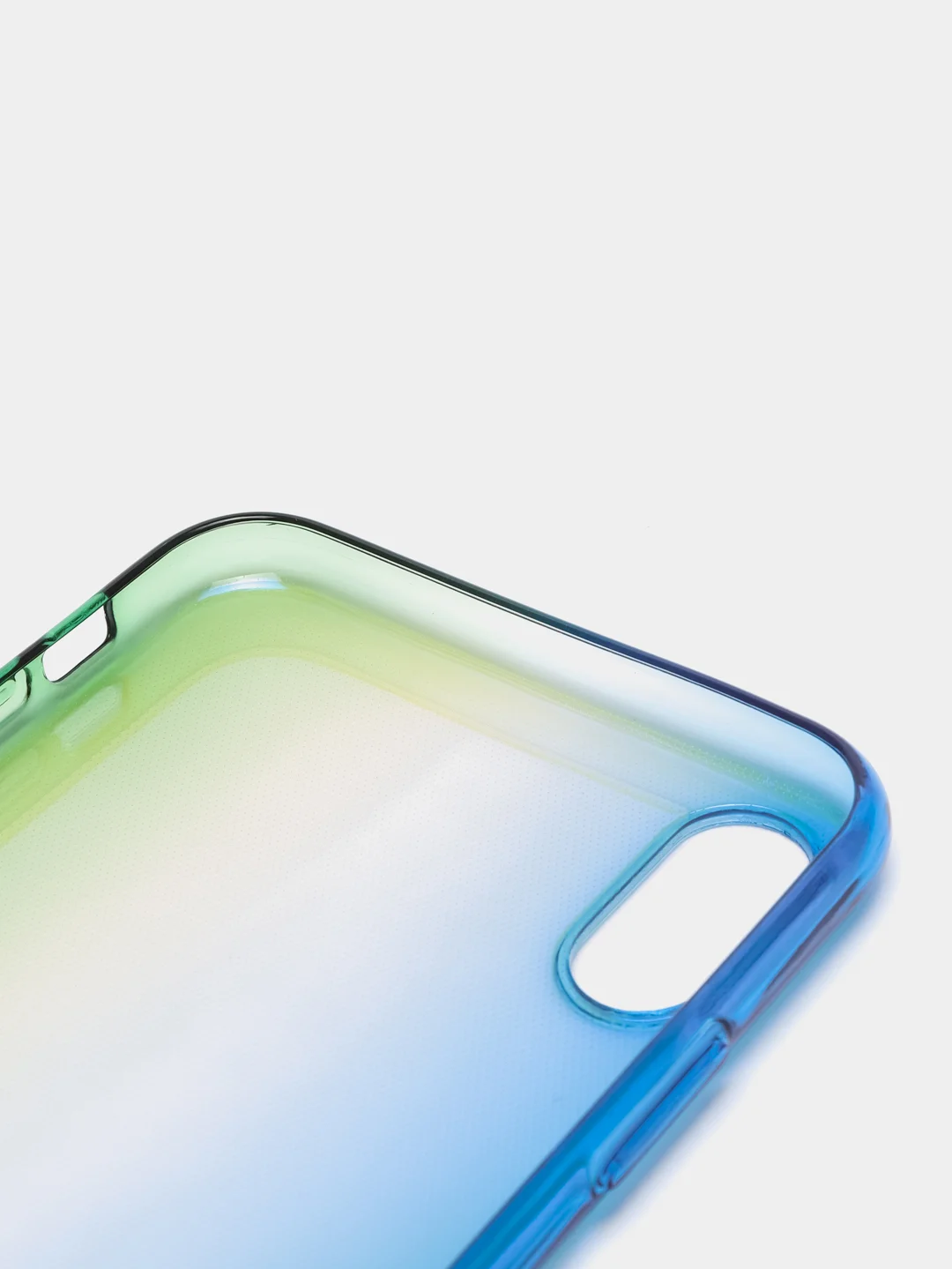 Зеленый чехол iPhone XR, Xs Max силиконовый прозрачный с градиентом