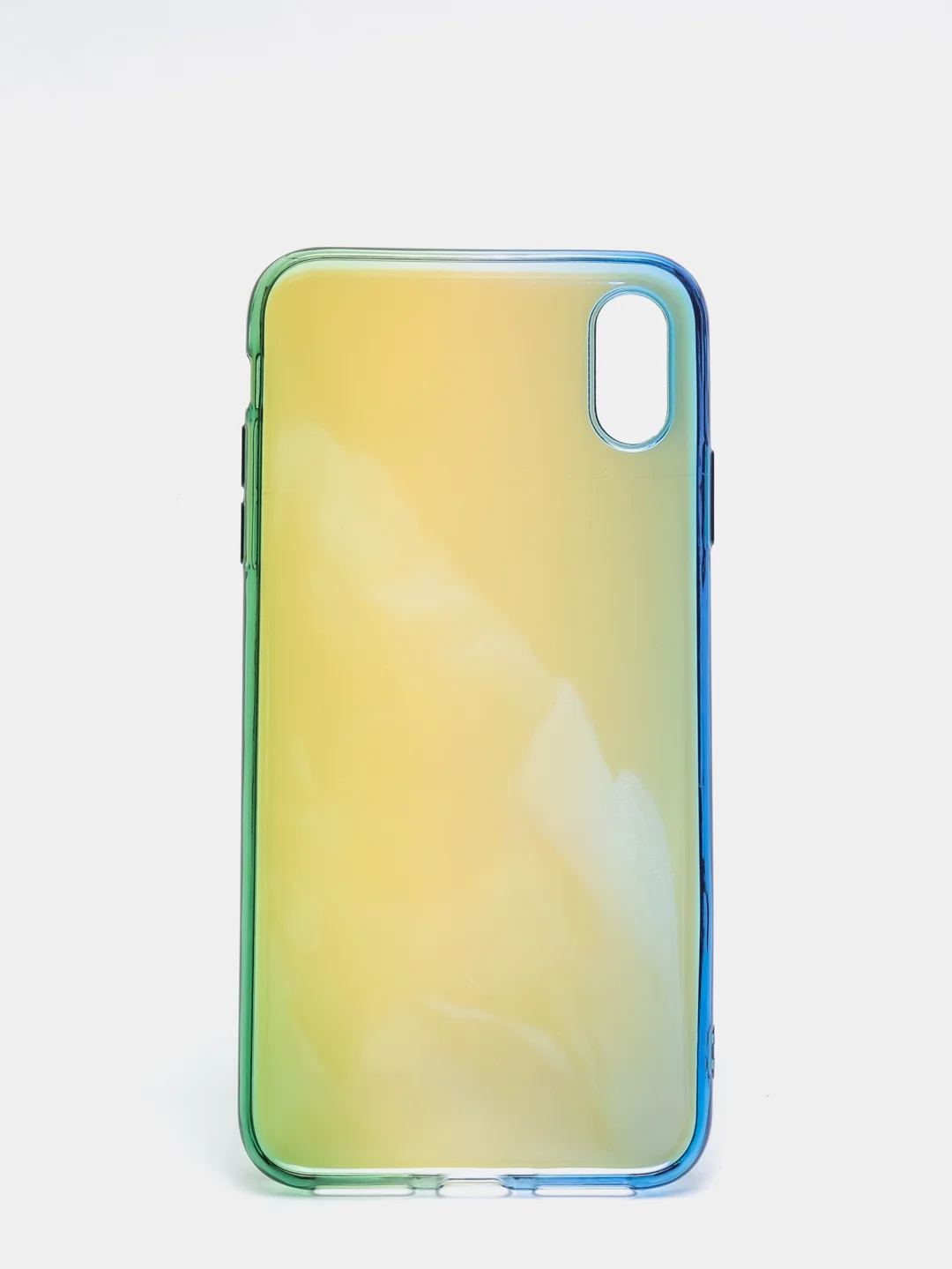 Зеленый чехол iPhone XR, Xs Max силиконовый прозрачный с градиентом