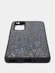 Черный чехол Huawei Honor 30 Pro+ / Honor 30 Pro Plus силиконовый, имитация змеиной кожи