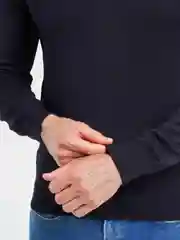 Черный водолазка мужская, с горлом