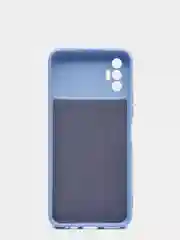 Голубой чехол для TECNO SPARK 8P, с защитой камеры и бархатом внутри