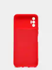 Красный чехол для TECNO SPARK 8P, с защитой камеры и бархатом внутри