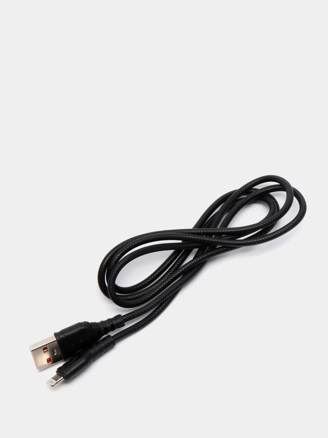 Черный кабель для зарядки DENMEN Lightning