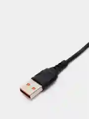 Черный кабель для зарядки DENMEN Lightning
