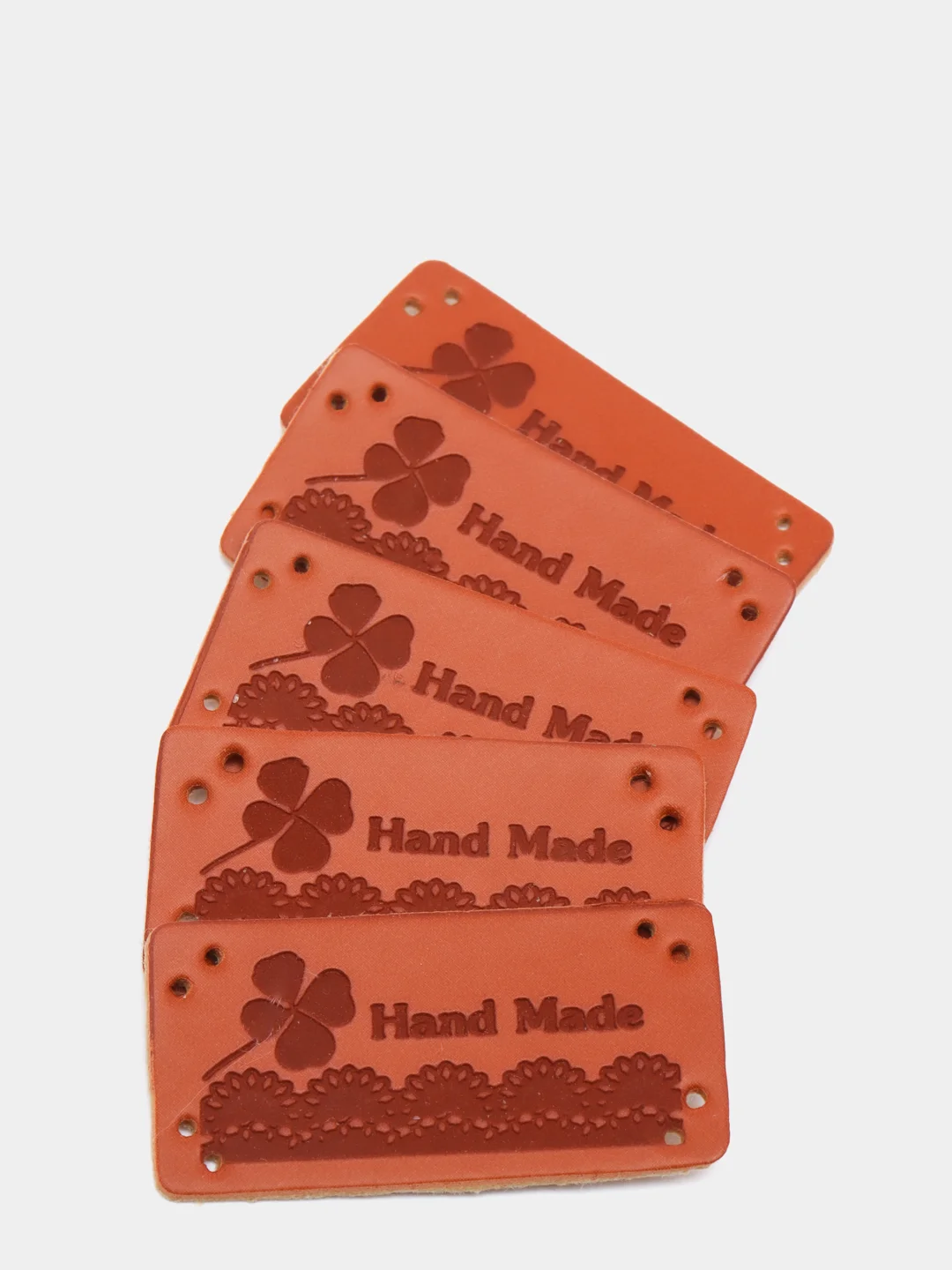Бирки "Hand made", экокожа, 5 штук