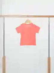 Коралловый комплект: футболка и шорты для девочки, детский костюм спортивный летний