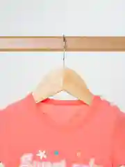 Коралловый комплект: футболка и шорты для девочки, детский костюм спортивный летний