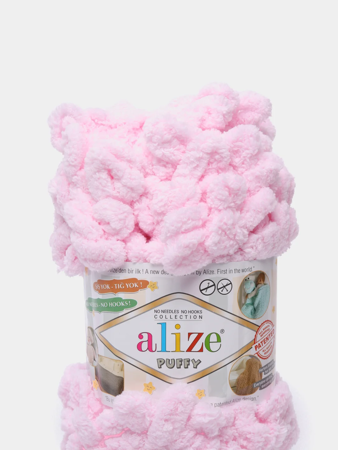 Конфетный пряжа Alize Puffy, микрополиэстер, 100 г, 9.5 м