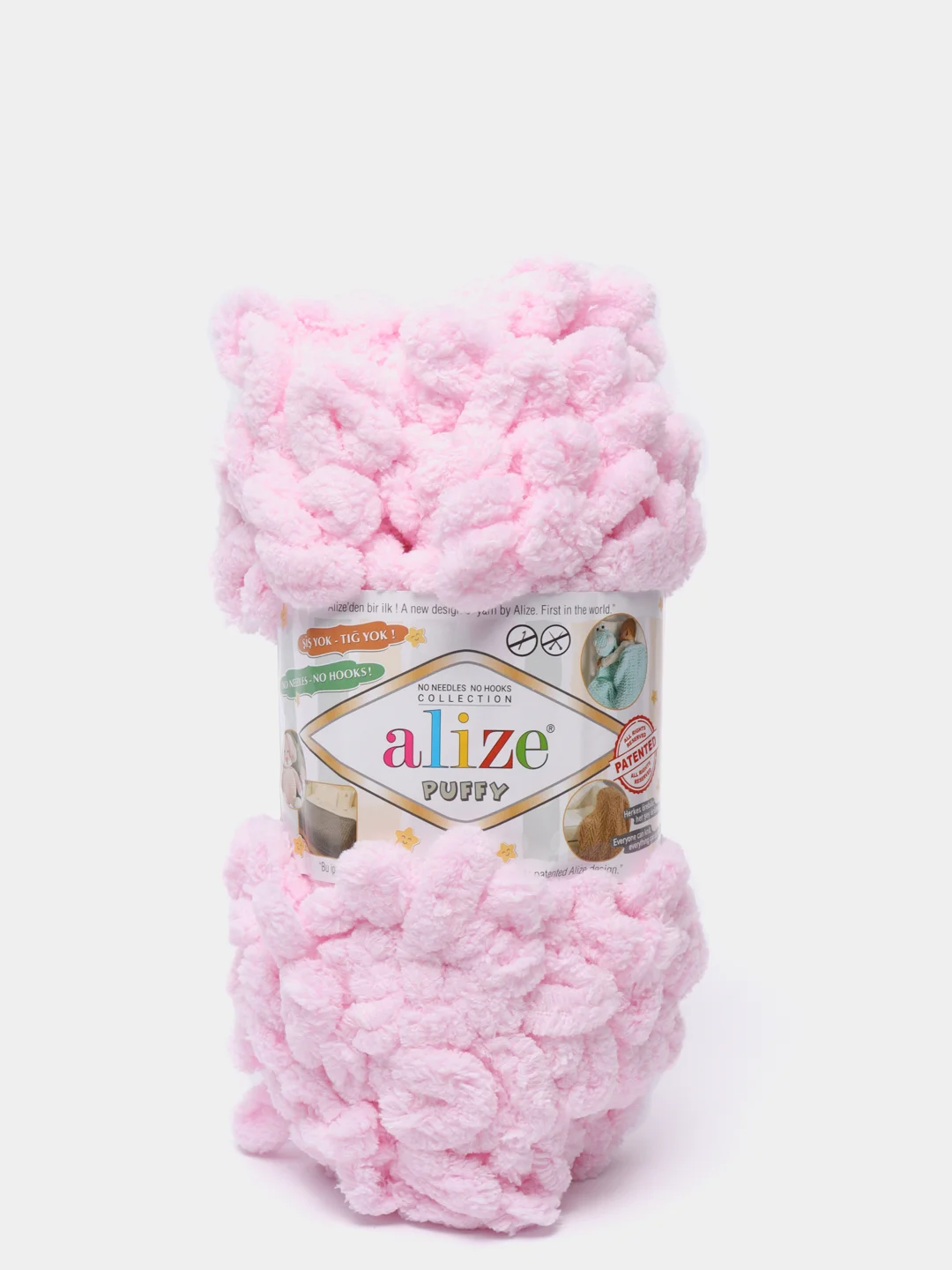 Конфетный пряжа Alize Puffy, микрополиэстер, 100 г, 9.5 м