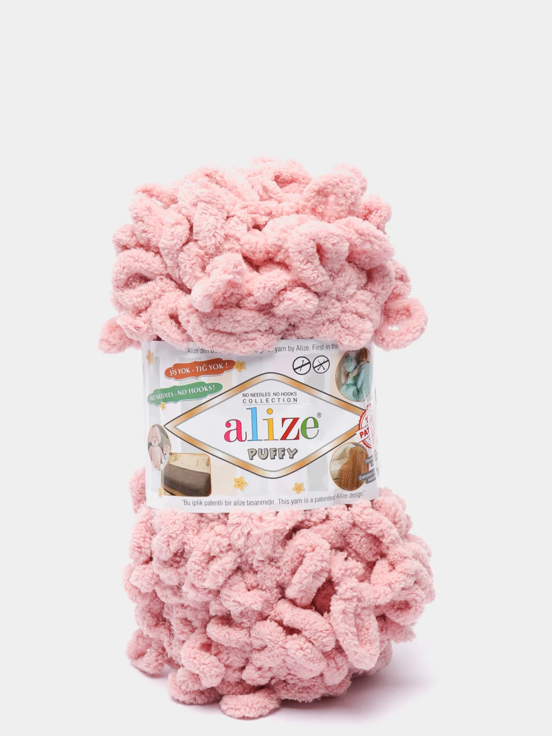 Пудровый пряжа Alize Puffy, микрополиэстер, 100 г, 9.5 м