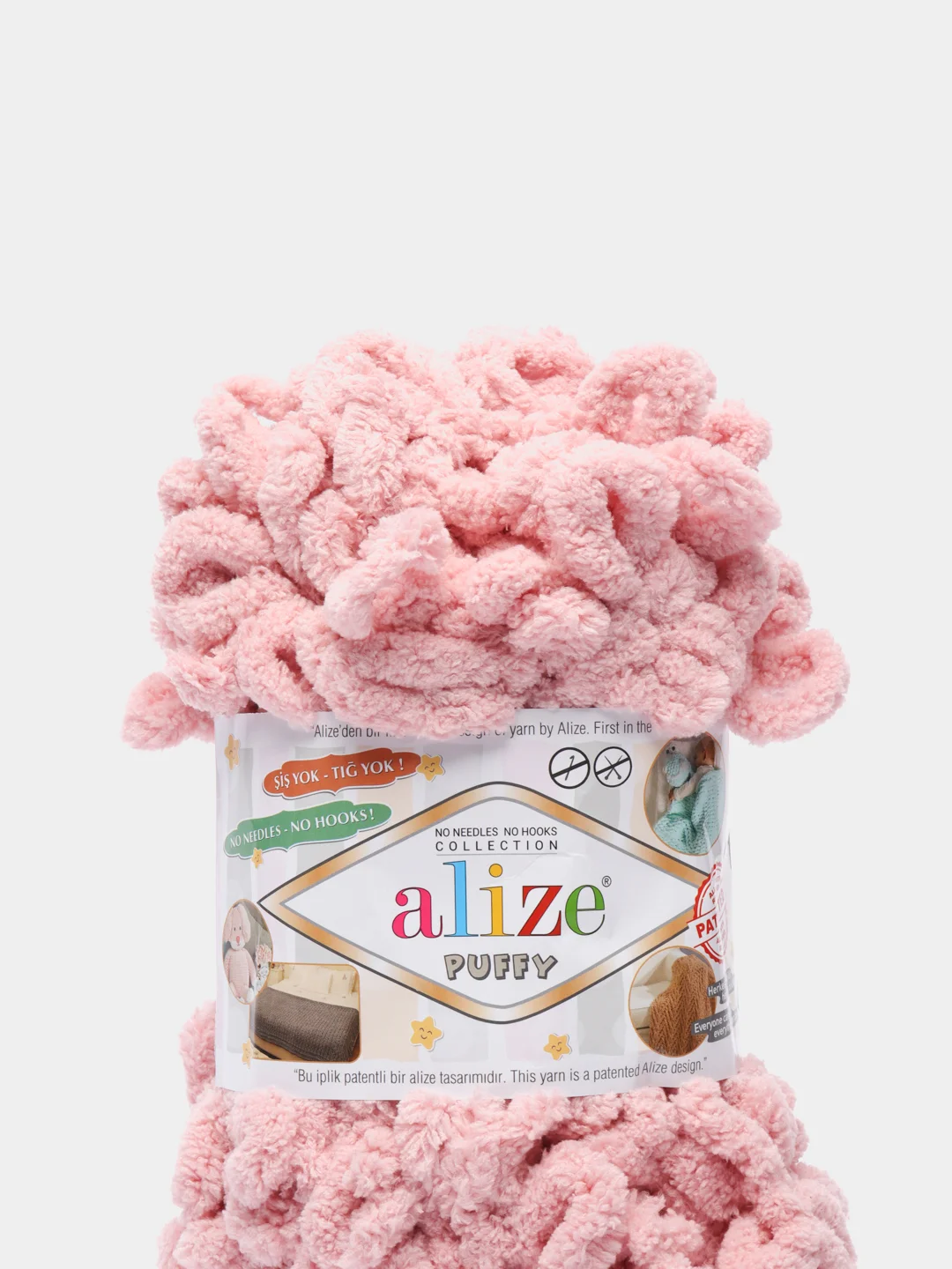 Пудровый пряжа Alize Puffy, микрополиэстер, 100 г, 9.5 м