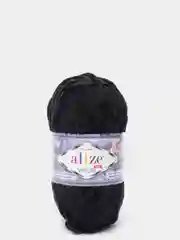 Черный плюшевая пряжа Alize Velluto (Ализе Веллуто)