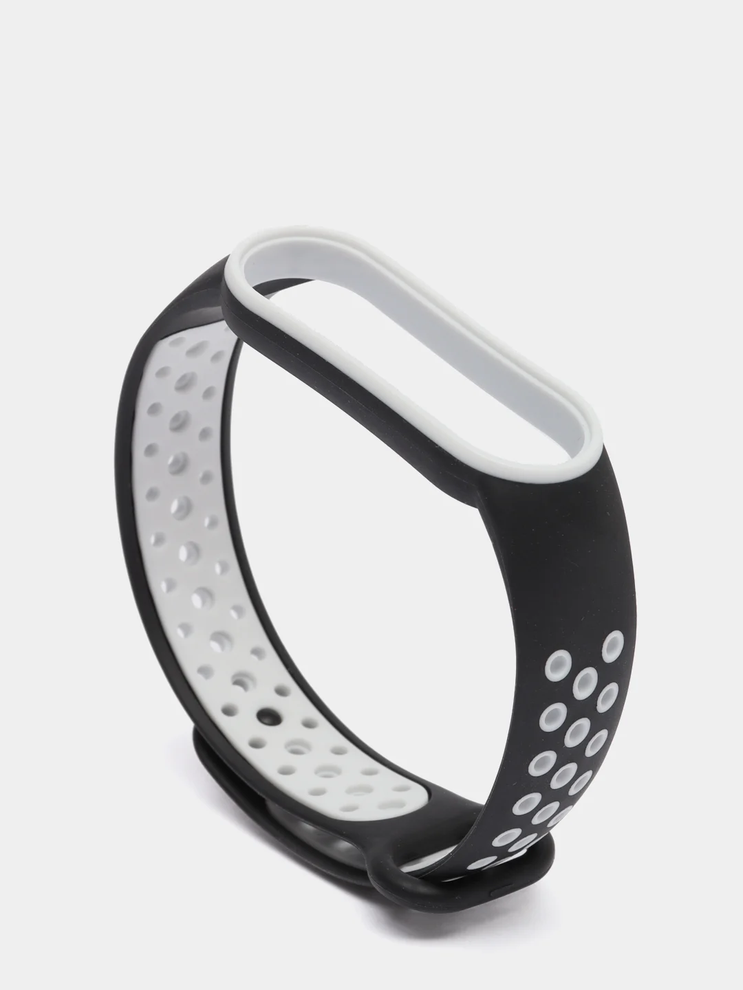 Черный силиконовый ремешок для Xiaomi Mi Band 5 и Mi Band 6, спортивный