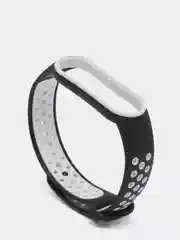 Черный силиконовый ремешок для Xiaomi Mi Band 5 и Mi Band 6, спортивный