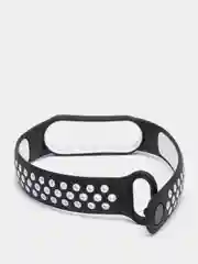 Черный силиконовый ремешок для Xiaomi Mi Band 5 и Mi Band 6, спортивный