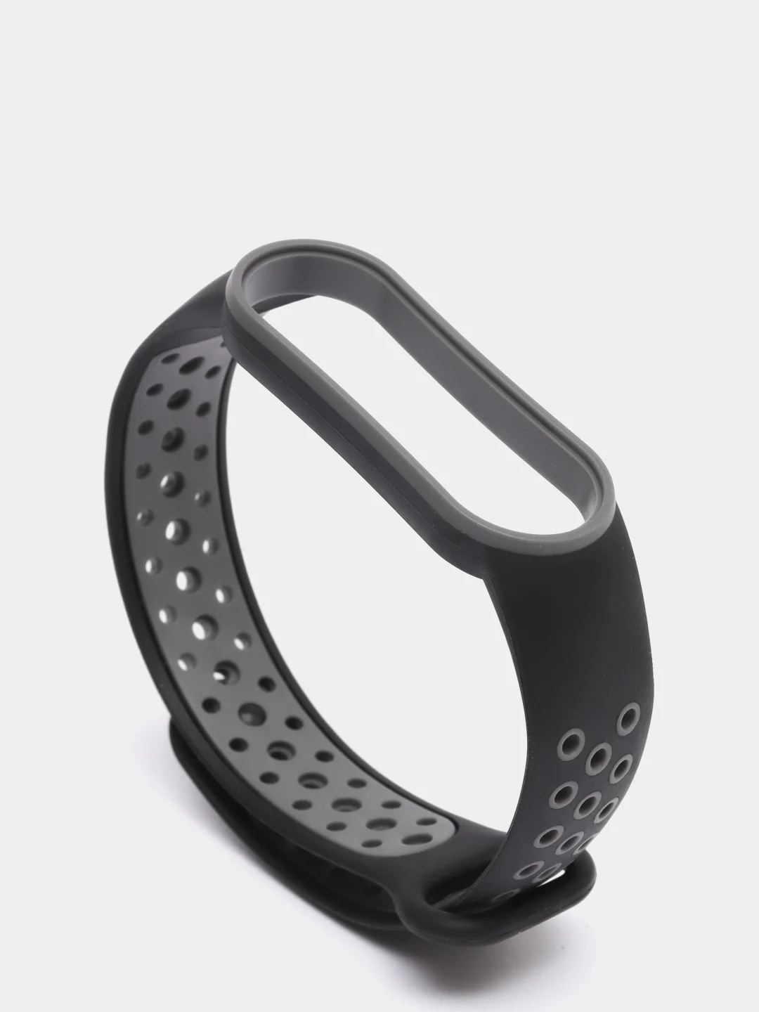 Серый меланж силиконовый ремешок для Xiaomi Mi Band 3, 4