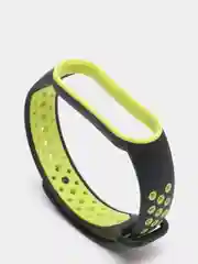 Салатовый силиконовый ремешок для Xiaomi Mi Band 5 и Mi Band 6, спортивный
