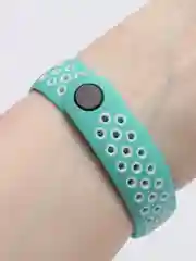 Бирюзовый силиконовый ремешок для Xiaomi Mi Band 5 и Mi Band 6, спортивный