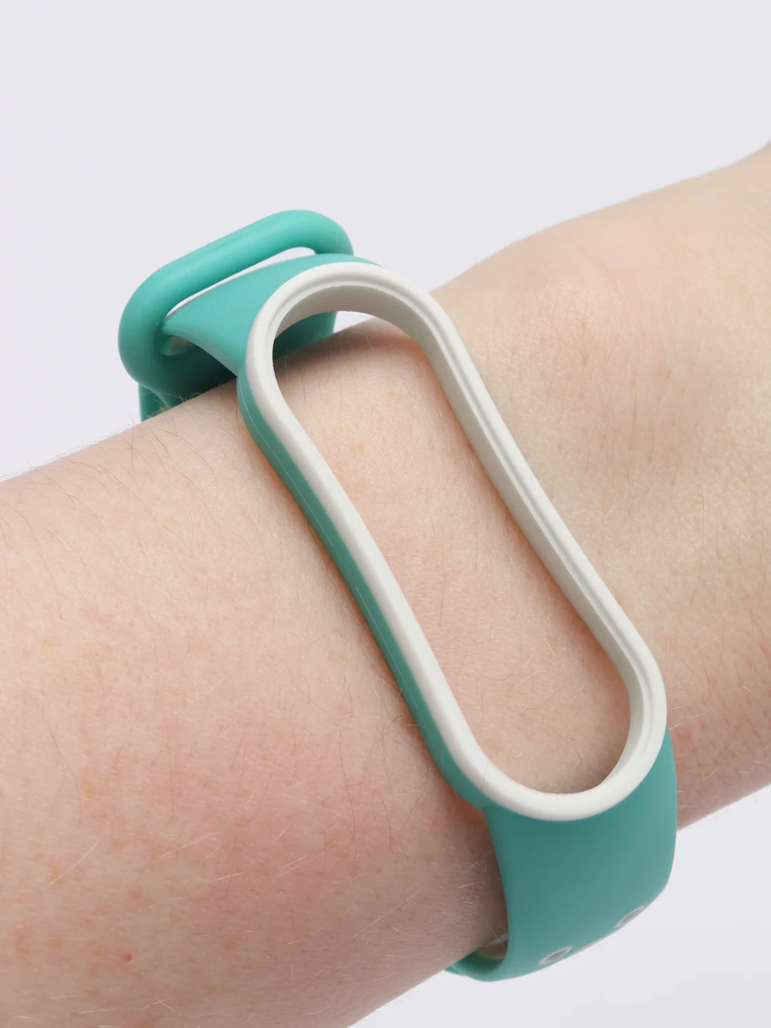 Бирюзовый силиконовый ремешок для Xiaomi Mi Band 5 и Mi Band 6, спортивный