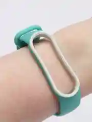 Бирюзовый силиконовый ремешок для Xiaomi Mi Band 5 и Mi Band 6, спортивный