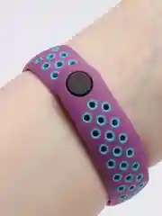 Сиреневый силиконовый ремешок для Xiaomi Mi Band 5 и Mi Band 6, спортивный