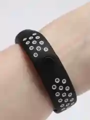 Черный силиконовый ремешок для Xiaomi Mi Band 3, 4