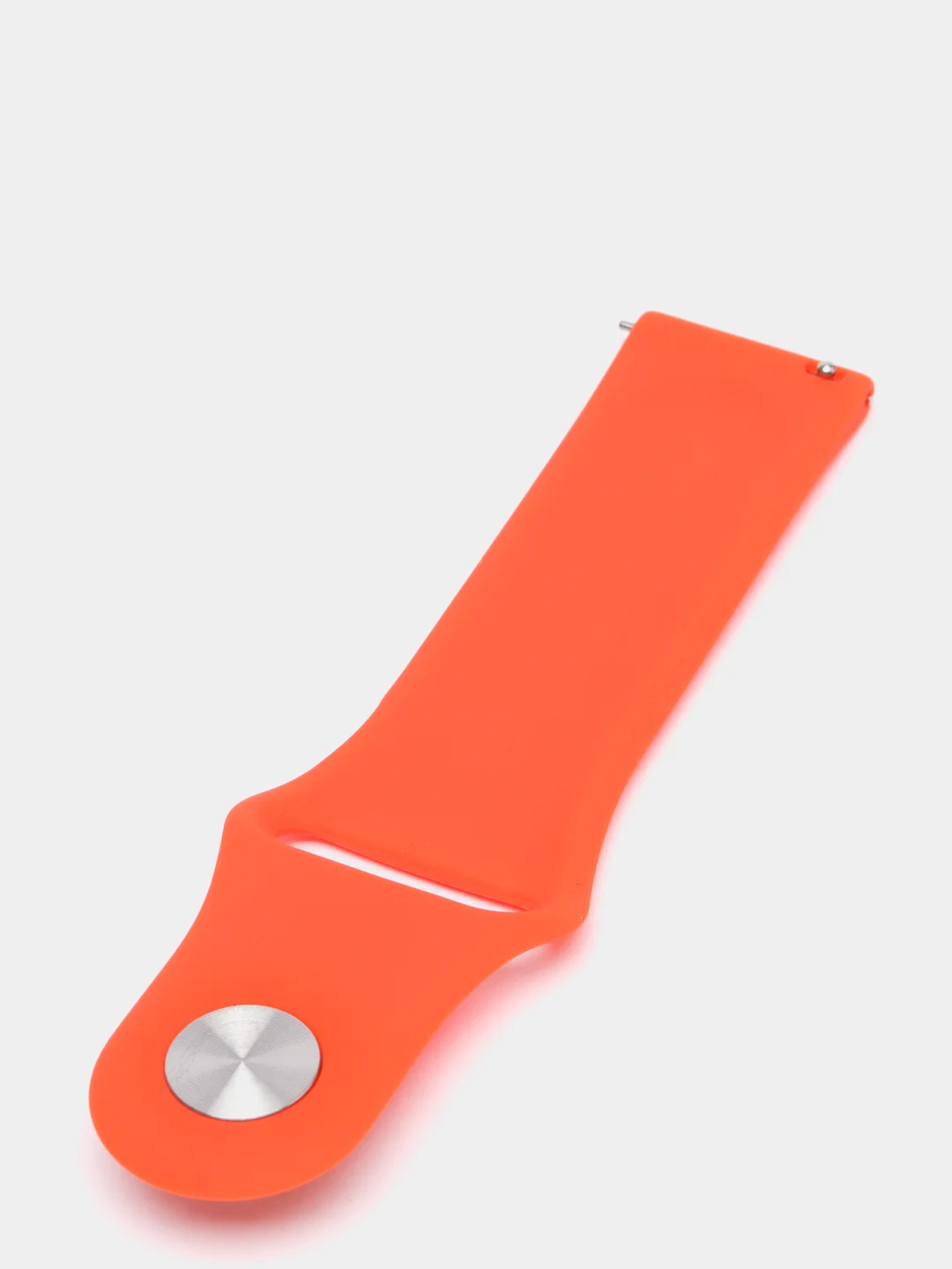 Оранжевый ремешок силиконовый с кнопкой для Xiaomi / Amazfit Bip / Samsung / Huawei, 20 мм