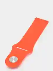 Оранжевый ремешок силиконовый с кнопкой для Xiaomi / Amazfit Bip / Samsung / Huawei, 20 мм