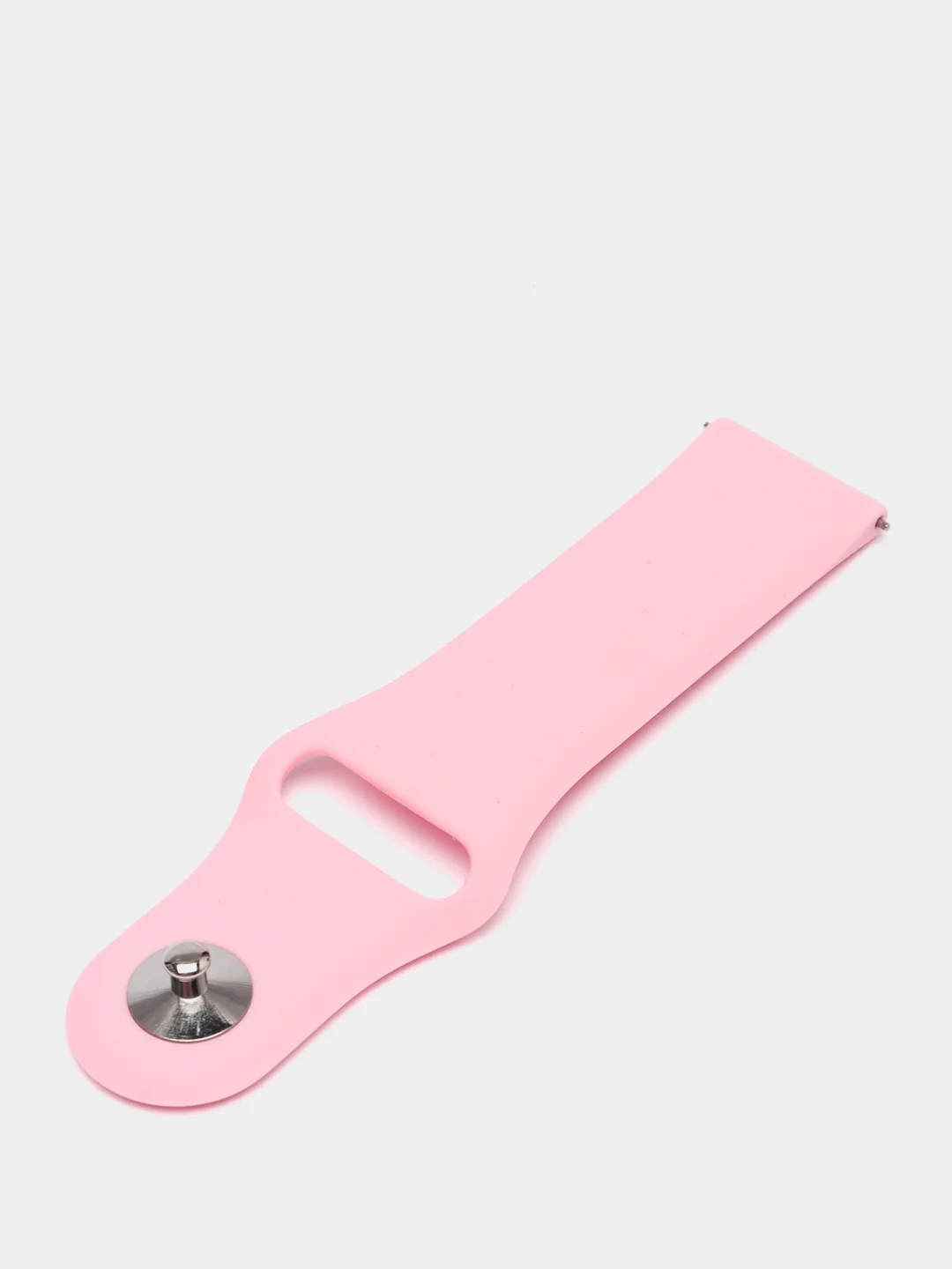 Розовый ремешок силиконовый с кнопкой для Xiaomi / Amazfit Bip / Samsung / Huawei, 20 мм