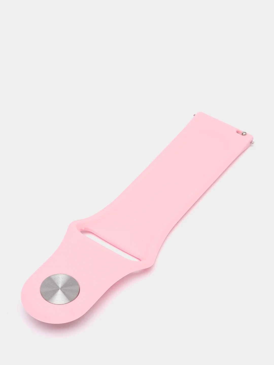 Розовый ремешок силиконовый с кнопкой для Xiaomi / Amazfit Bip / Samsung / Huawei, 20 мм