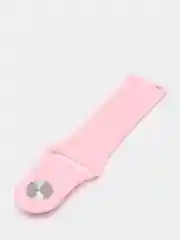 Розовый ремешок силиконовый с кнопкой для Xiaomi / Amazfit Bip / Samsung / Huawei, 20 мм