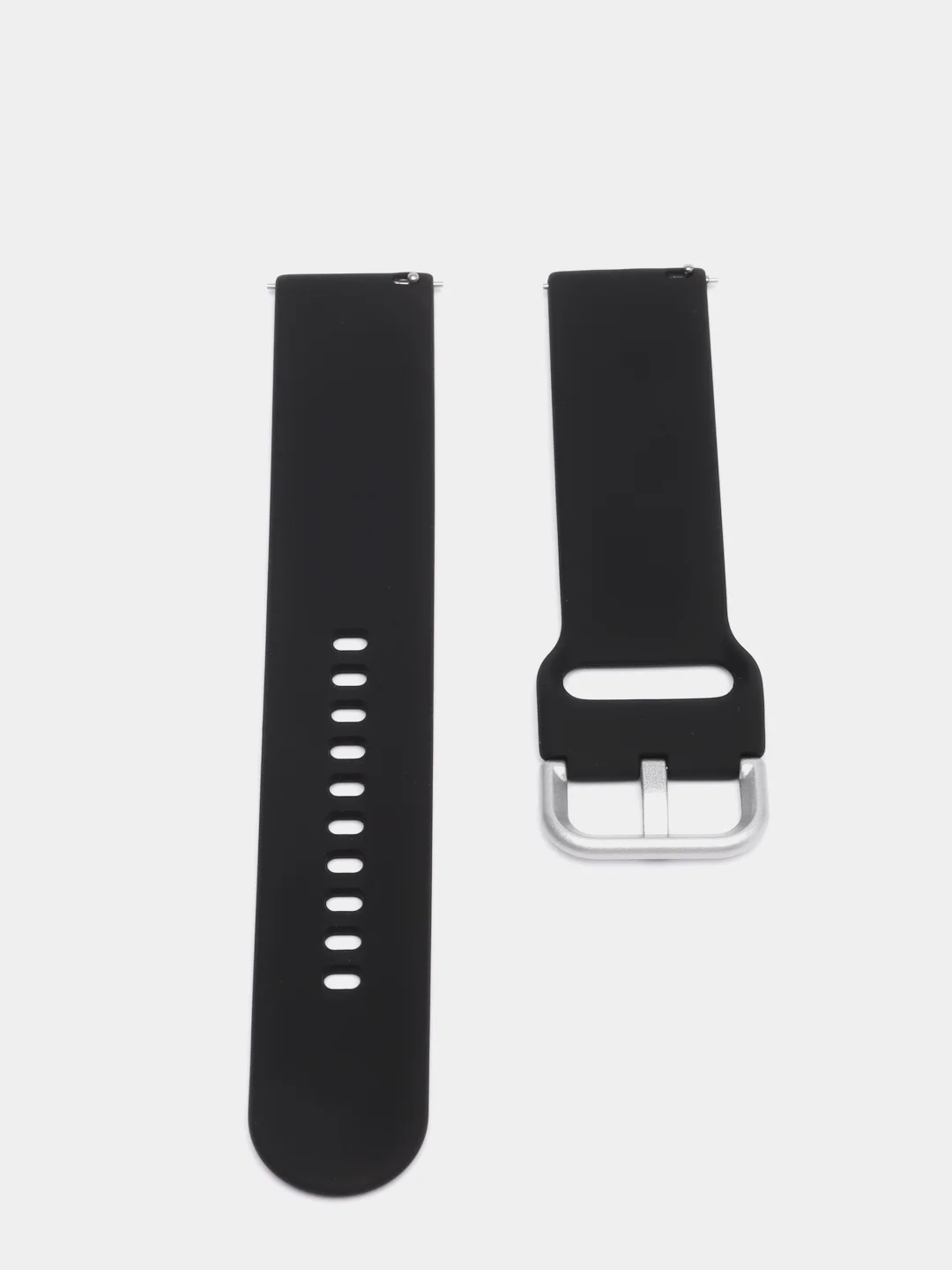 Черный силиконовый ремешок универсальный для Xiaomi Amazfit Bip / Samsung / Huawei, 20 мм