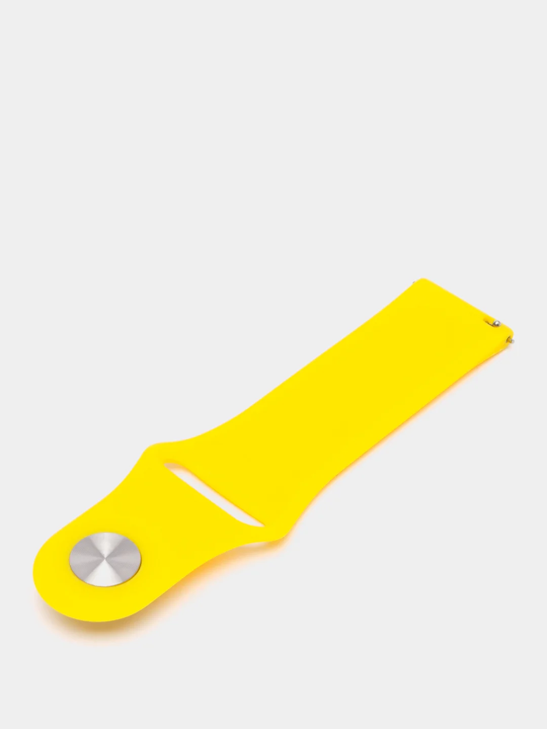 Желтый ремешок силиконовый с кнопкой для Xiaomi / Amazfit Bip / Samsung / Huawei, 20 мм