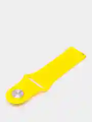 Желтый ремешок силиконовый с кнопкой для Xiaomi / Amazfit Bip / Samsung / Huawei, 20 мм