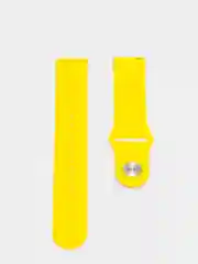 Желтый ремешок силиконовый с кнопкой для Xiaomi / Amazfit Bip / Samsung / Huawei, 20 мм
