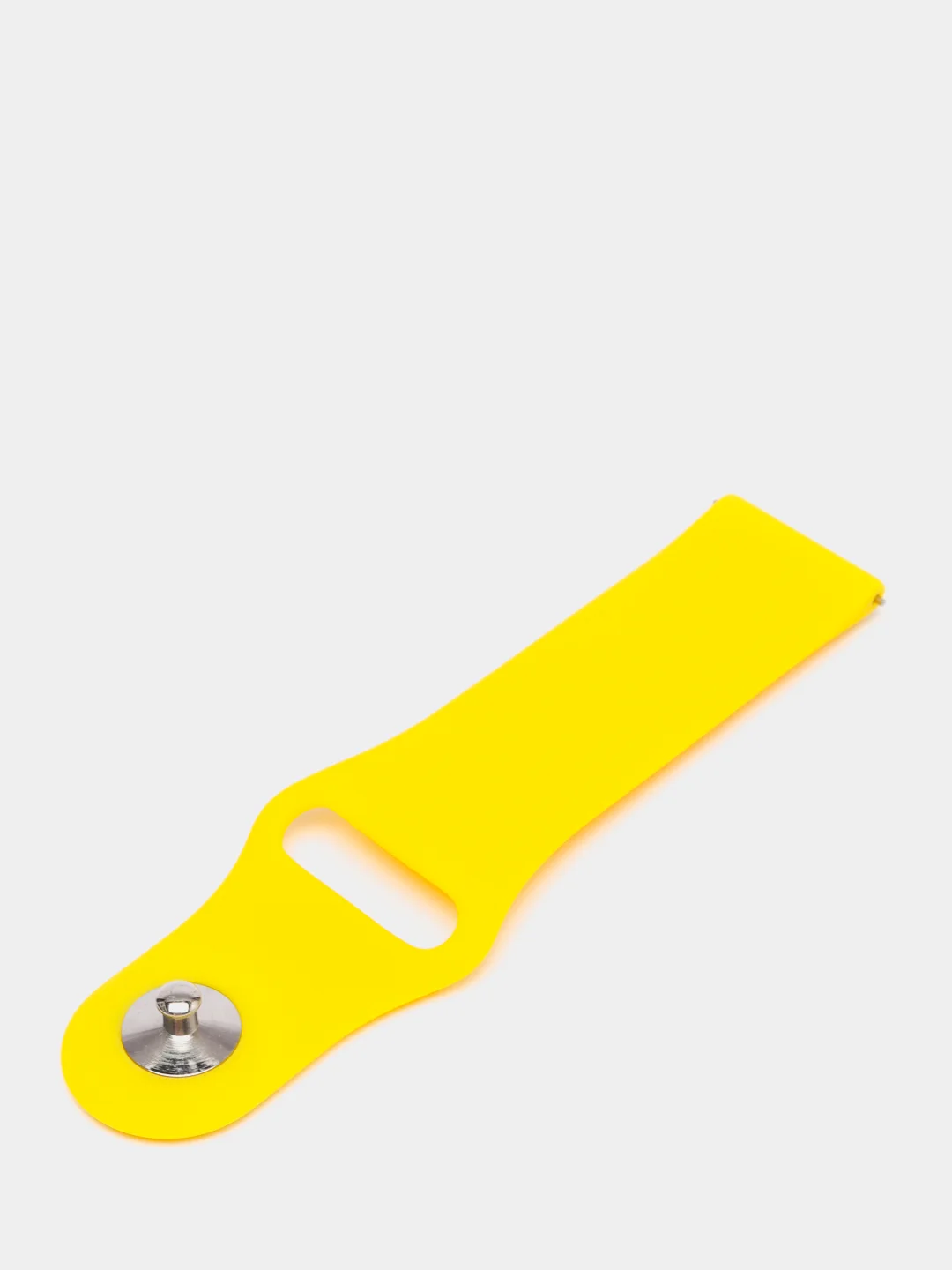 Желтый ремешок силиконовый с кнопкой для Xiaomi / Amazfit Bip / Samsung / Huawei, 20 мм