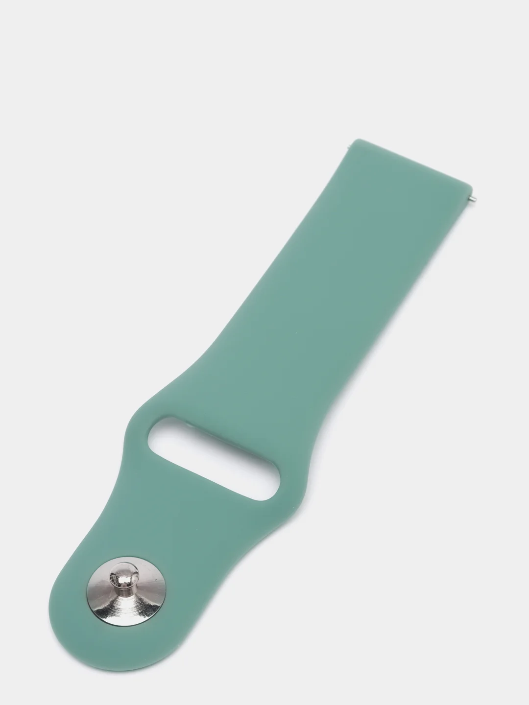 Зеленый ремешок силиконовый с кнопкой для Xiaomi / Amazfit Bip / Samsung / Huawei, 20 мм