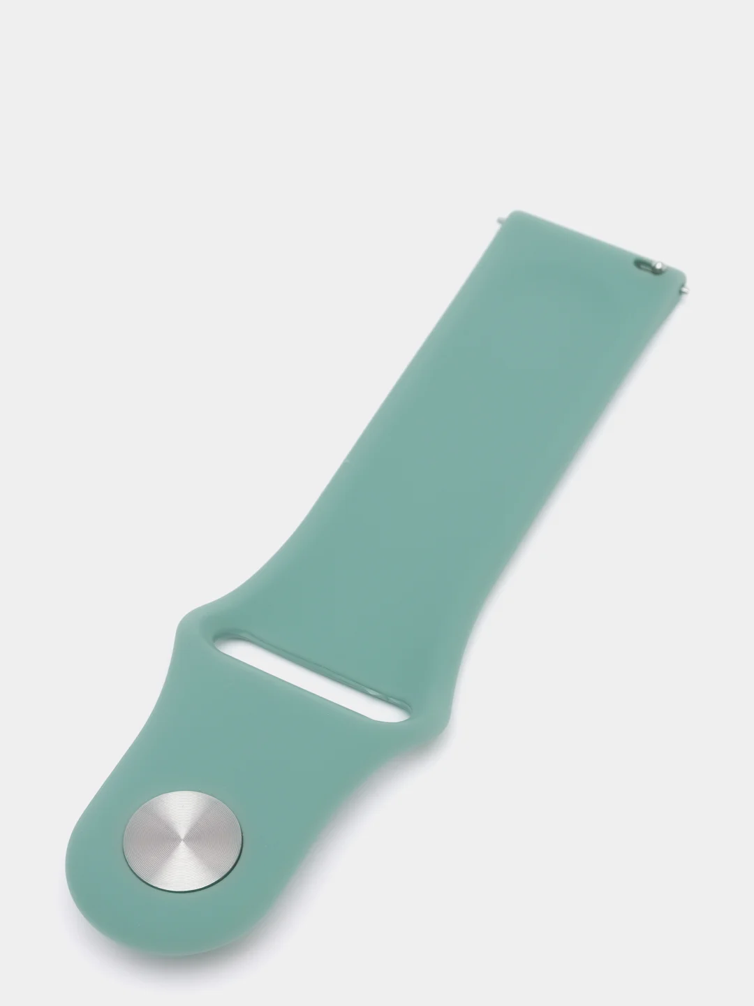 Зеленый ремешок силиконовый с кнопкой для Xiaomi / Amazfit Bip / Samsung / Huawei, 20 мм