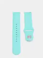 Бирюзовый ремешок силиконовый с кнопкой для Xiaomi / Amazfit Bip / Samsung / Huawei, 20 мм
