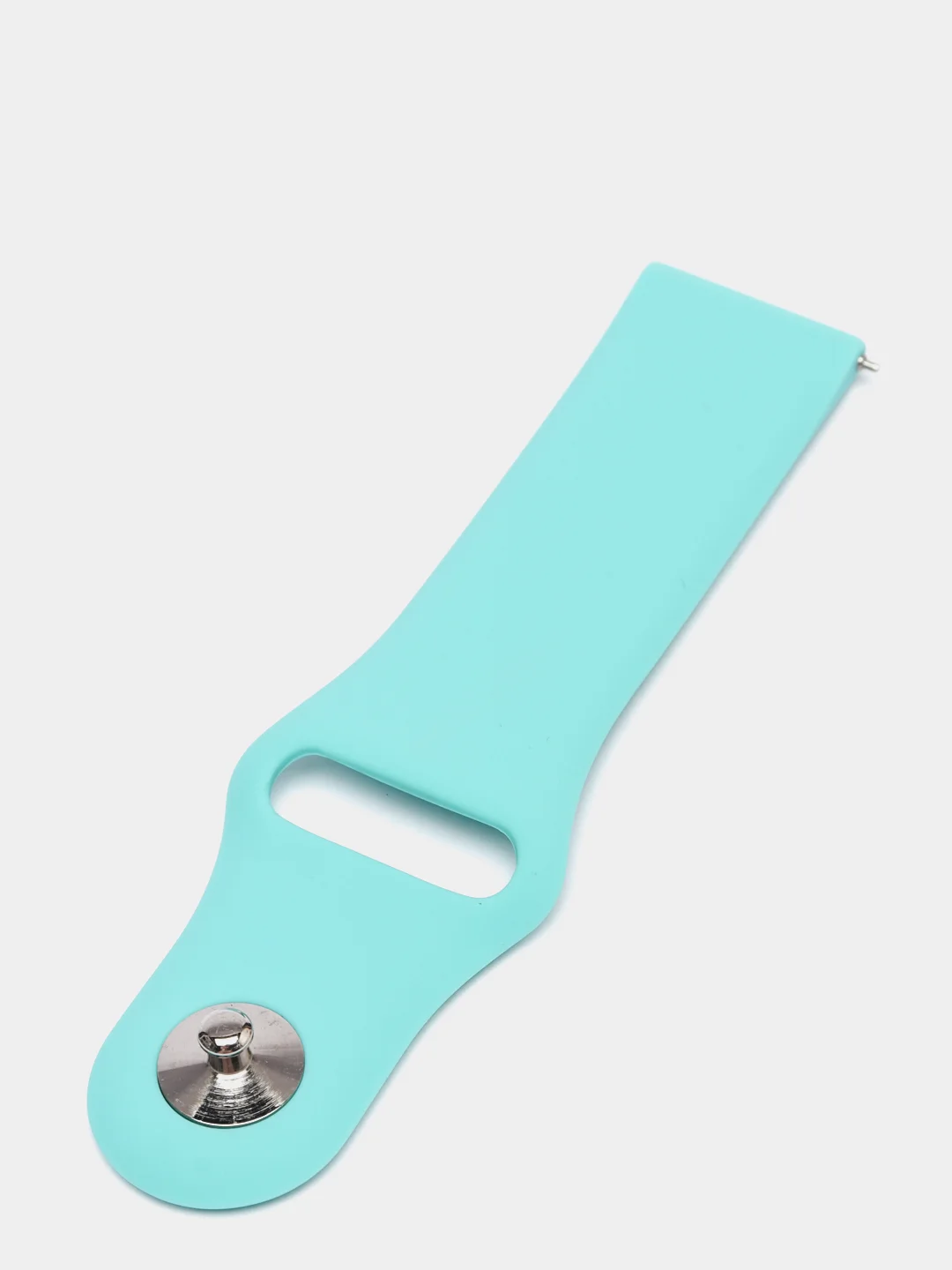 Бирюзовый ремешок силиконовый с кнопкой для Xiaomi / Amazfit Bip / Samsung / Huawei, 20 мм