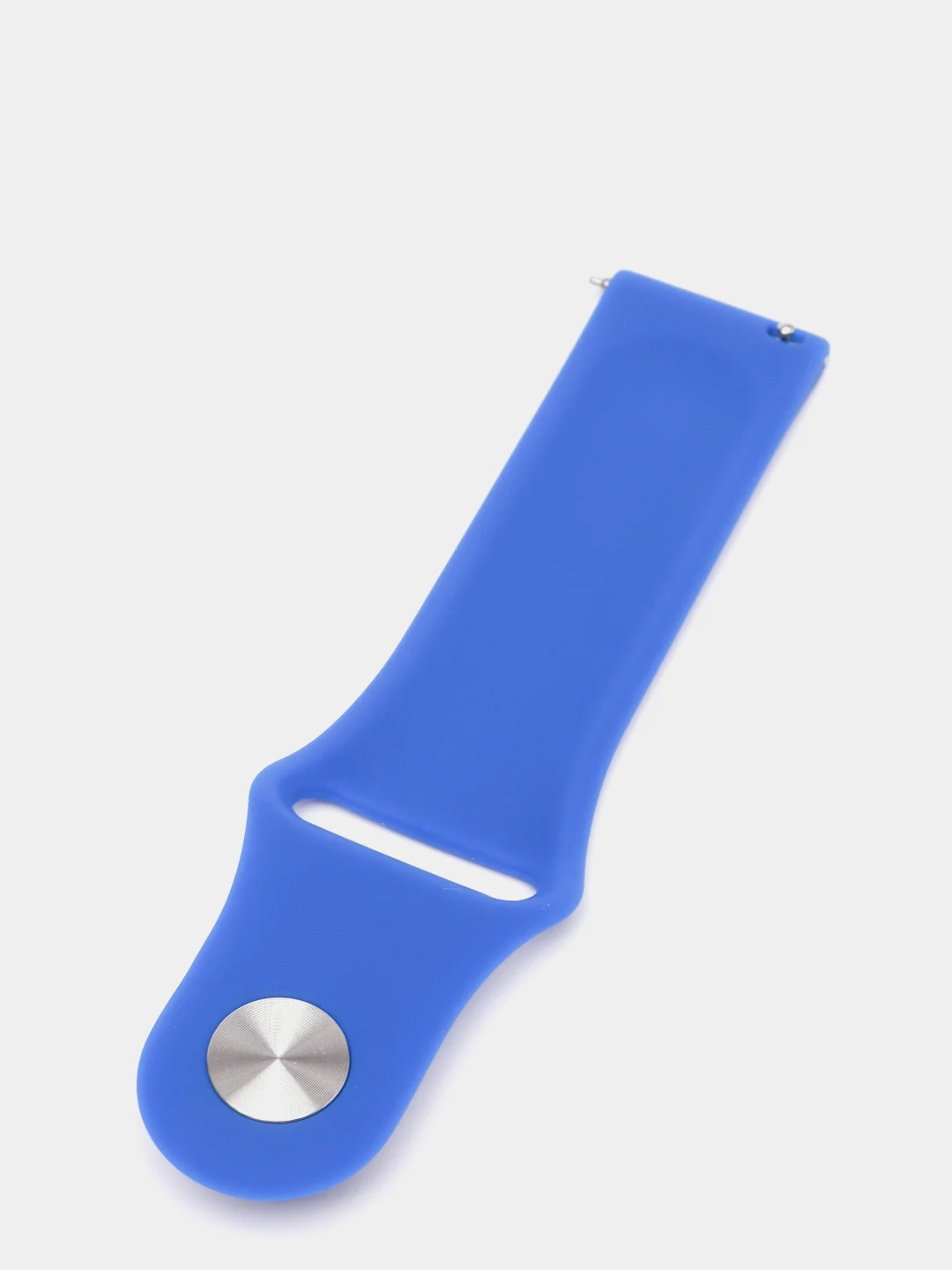 Синий ремешок силиконовый с кнопкой для Xiaomi / Amazfit Bip / Samsung / Huawei, 20 мм