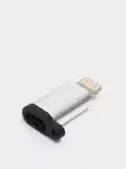 Серый металлик переходник зарядки с microUSB на Lightning